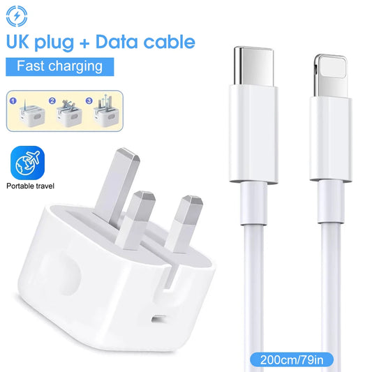 20W PD Fast Charger Foldable Adapter for iPhone 14 13 12 11 Pro Max 8 7 6 6s