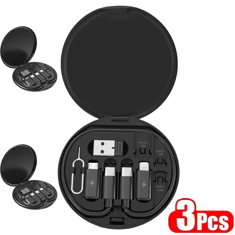 60W Multi-Connector USB-C Charging Cable Adapter Kit