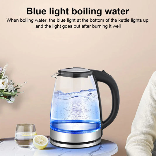 2L Electric Glass Kettle – 220V Water Boiler