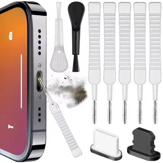 Mobile Phone Cleaning Tool Kit – Charging Port, Speaker & Earphone Dust Removal Brush