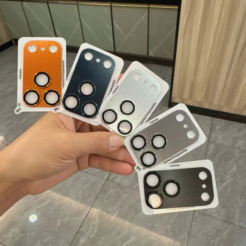 Full Cover Metal Camera Lens Protector for iPhone 17 Pro Max – HD Glass Lens Ring Film